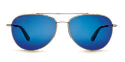 Driver Polarized Sunglasses - Gunmetal / Ultra Grey 12 Pacific Blue Mirror