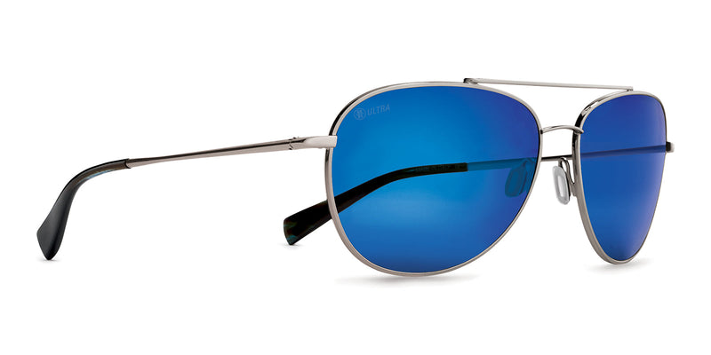 Driver Polarized Sunglasses - Gunmetal / Ultra Grey 12 Pacific Blue Mirror